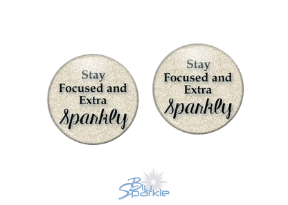 Stay Focused and Extra Sparkly - Earrings - BluSparkle