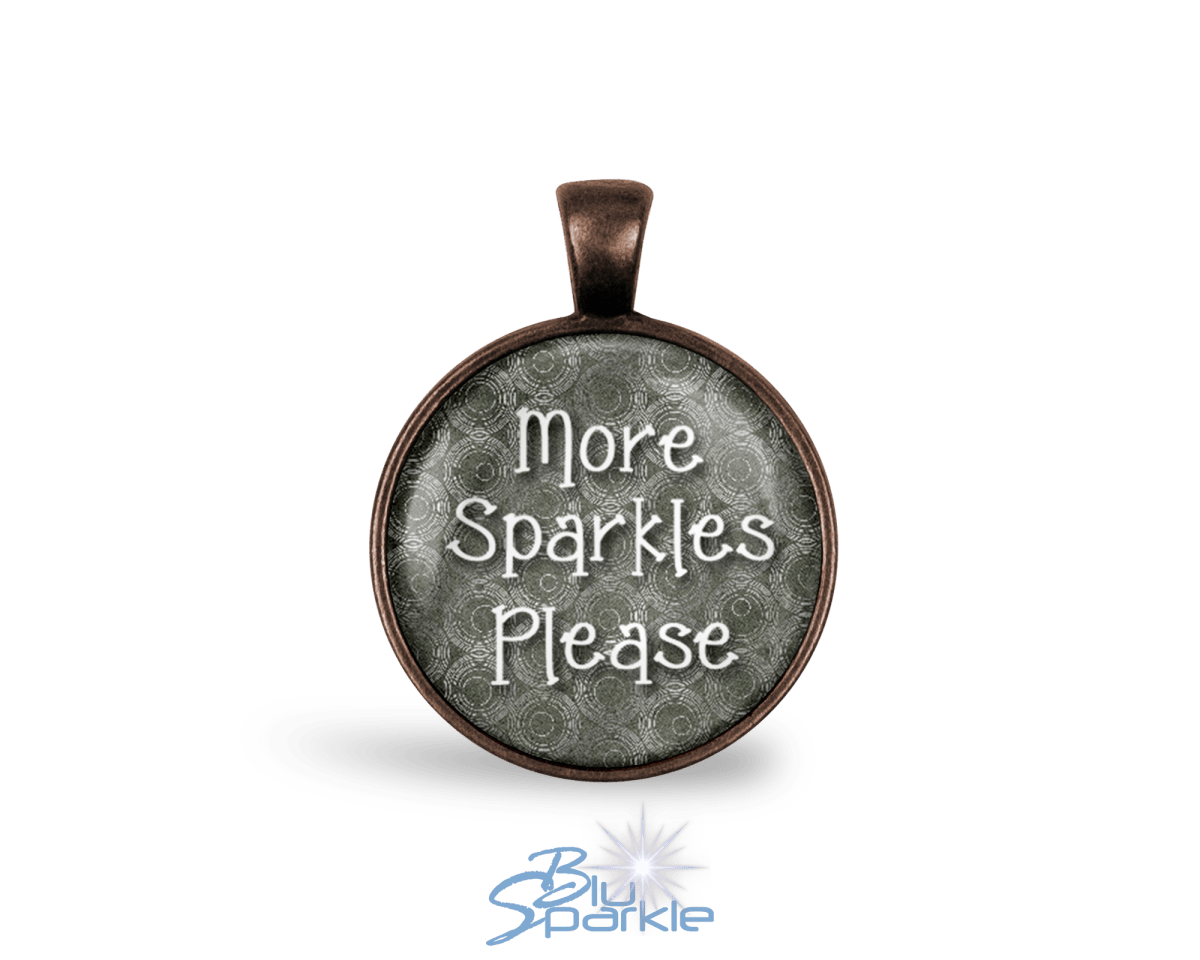 Stay Focused and Extra Sparkly - Round Pendants - BluSparkle