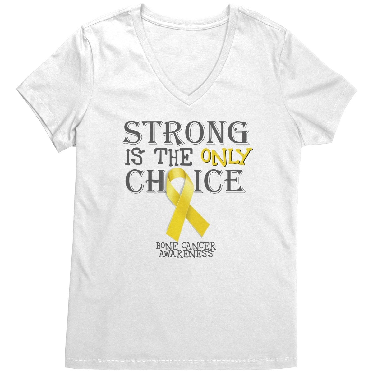 Strong is the Only Choice - Bone Cancer Awareness T-Shirt, Hoodie, Tank - BluSparkle