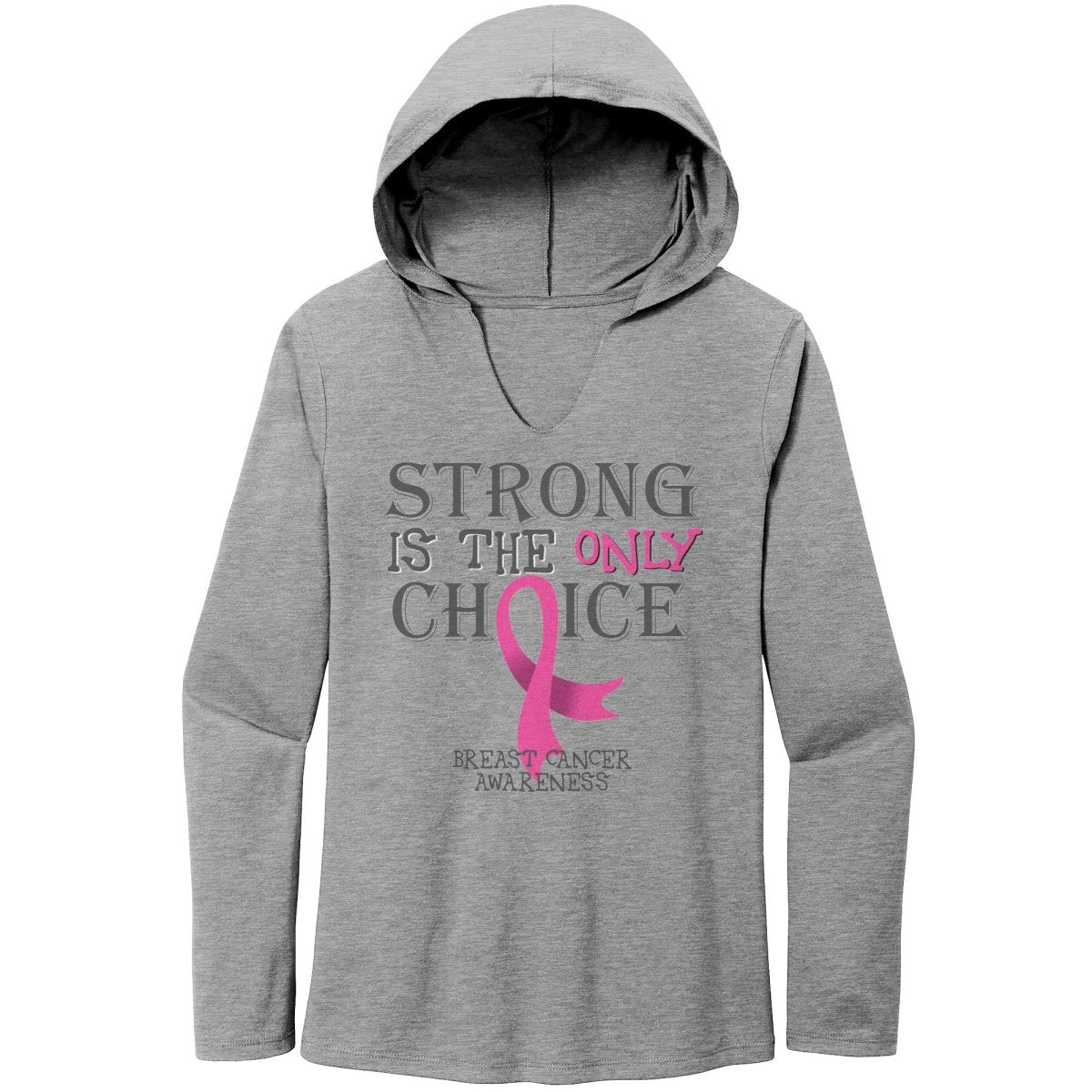 Strong is the Only Choice - Breast Cancer Awareness T-Shirt, Hoodie, Tank - BluSparkle