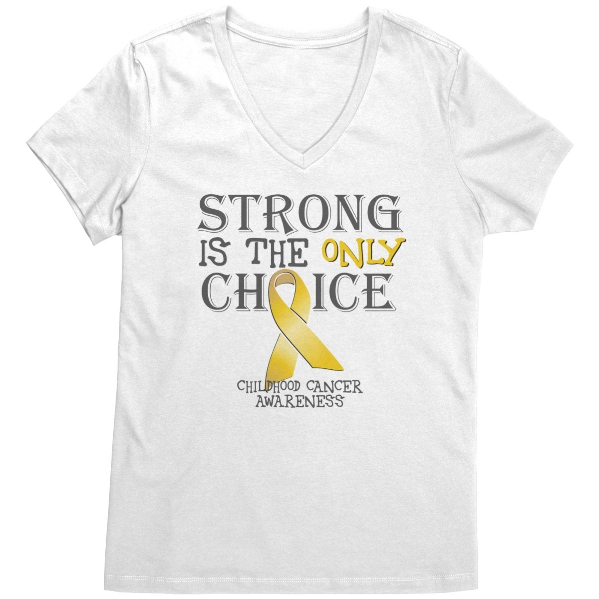 Strong is the Only Choice - Childhood Cancer Awareness T-Shirt, Hoodie, Tank |x| - BluSparkle