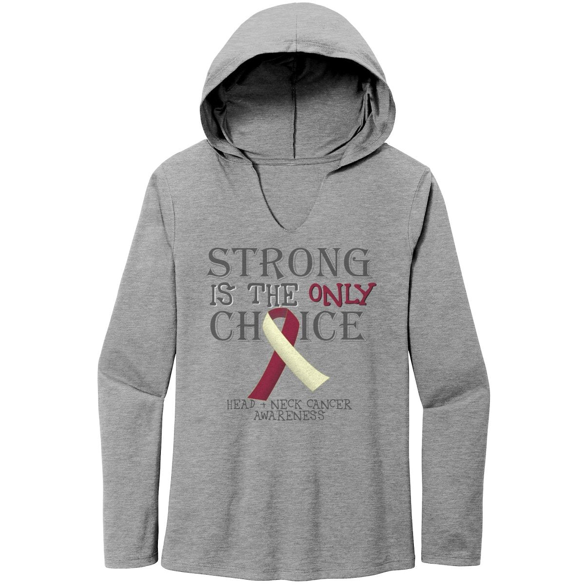 Strong is the Only Choice - Head and Neck Cancer Awareness T-Shirt, Hoodie, Tank - BluSparkle