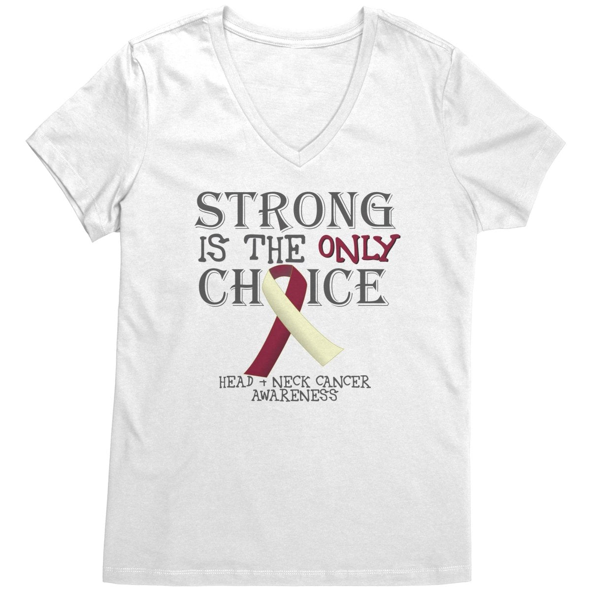 Strong is the Only Choice - Head and Neck Cancer Awareness T-Shirt, Hoodie, Tank - BluSparkle