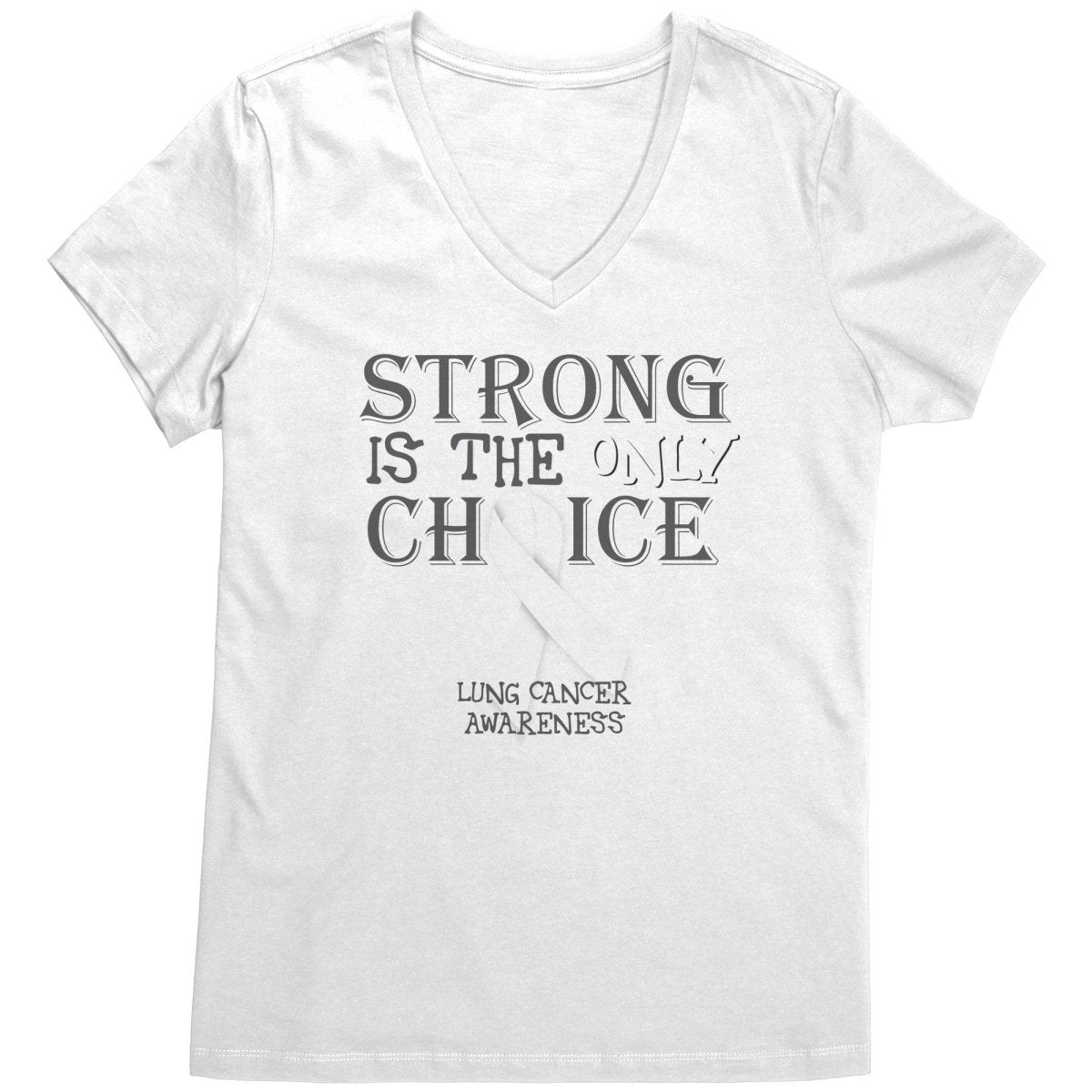 Strong is the Only Choice - Lung Cancer T-Shirt, Hoodie, Tank |x| - BluSparkle