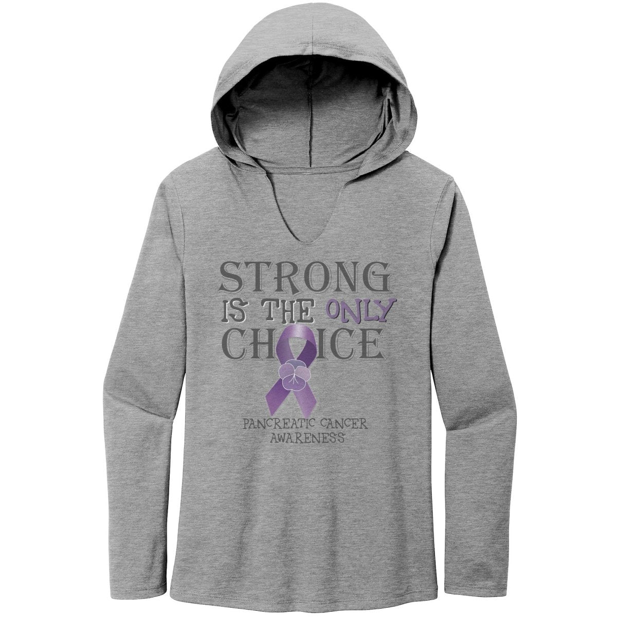 Strong is the Only Choice - Pancreatic Cancer Awareness T-Shirt, Hoodie, Tank - BluSparkle