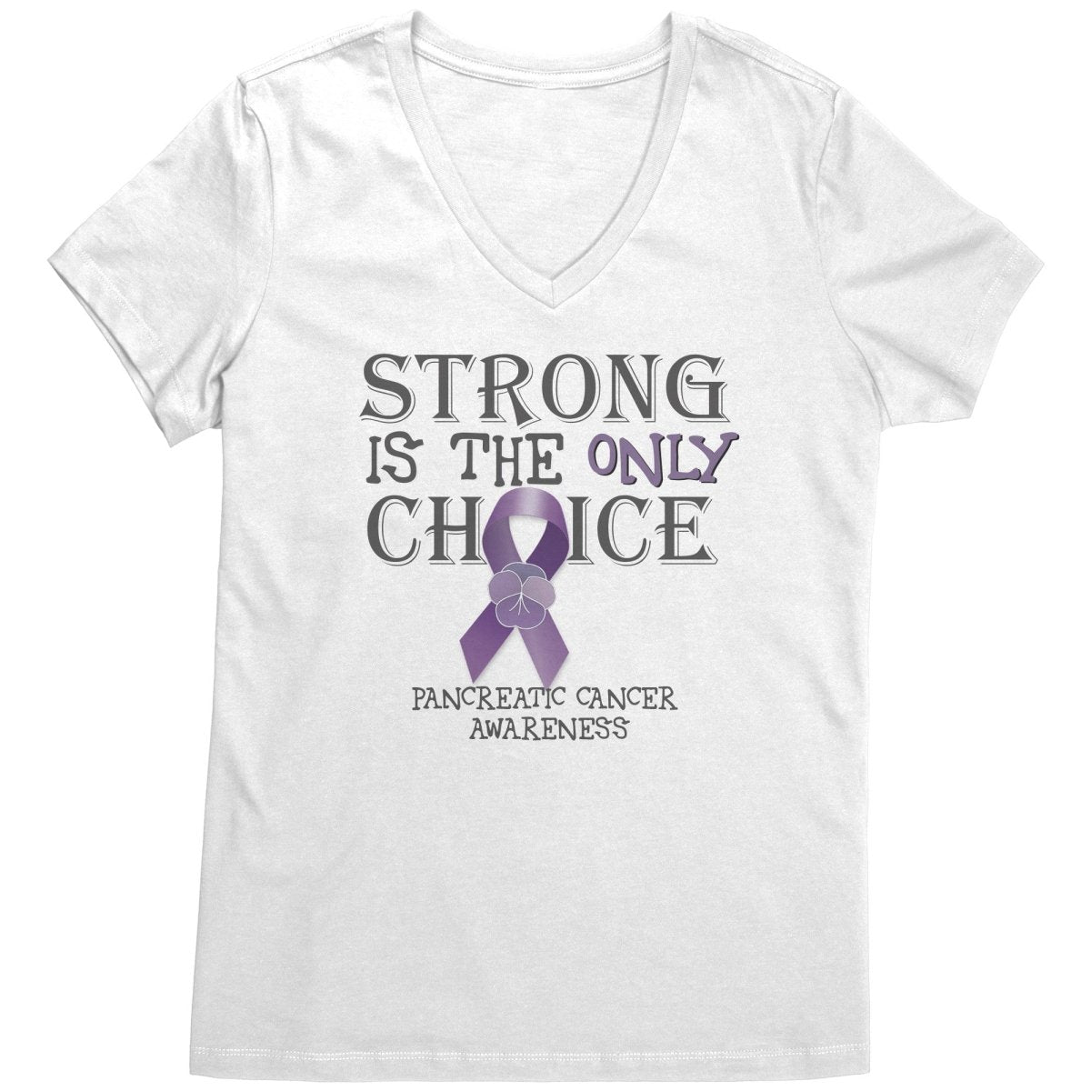 Strong is the Only Choice - Pancreatic Cancer Awareness T-Shirt, Hoodie, Tank - BluSparkle