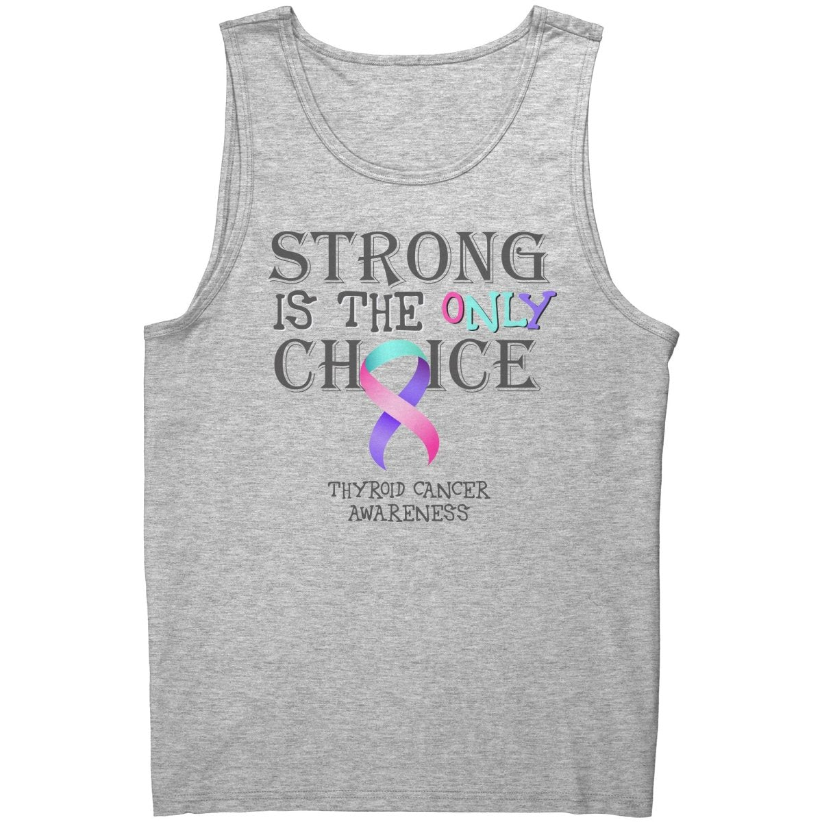 Strong is the Only Choice - Thyroid Cancer Awareness T-Shirt, Hoodie, Tank - BluSparkle