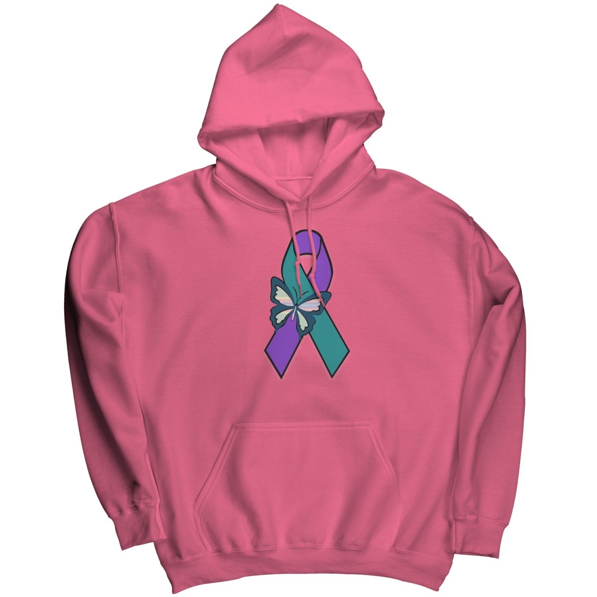 Suicide Awareness Butterfly Ribbon Hoodie - BluSparkle