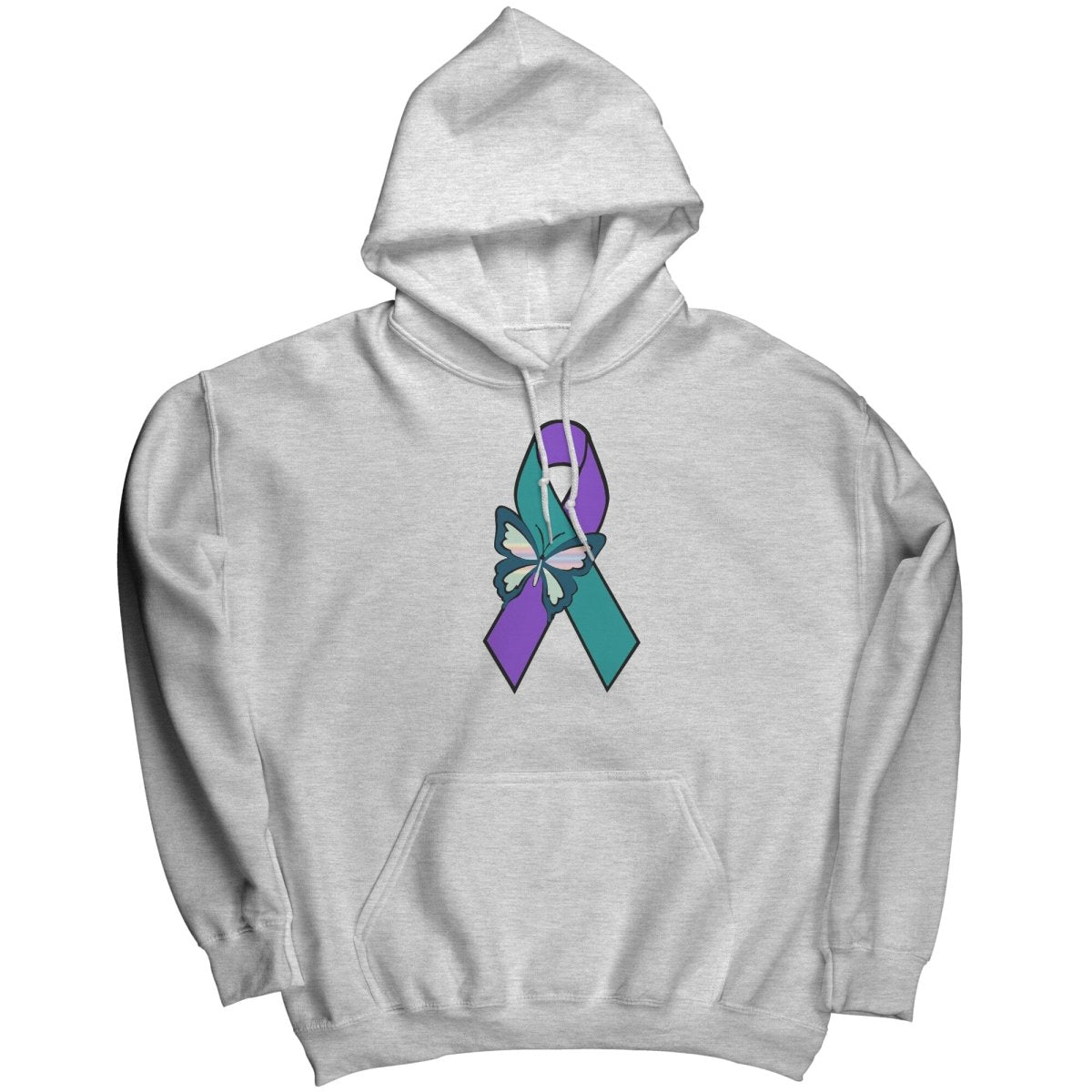 Suicide Awareness Butterfly Ribbon Hoodie - BluSparkle