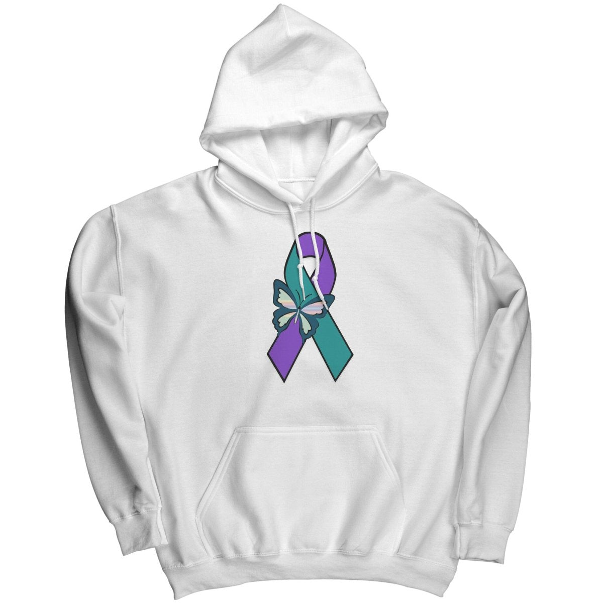 Suicide Awareness Butterfly Ribbon Hoodie - BluSparkle