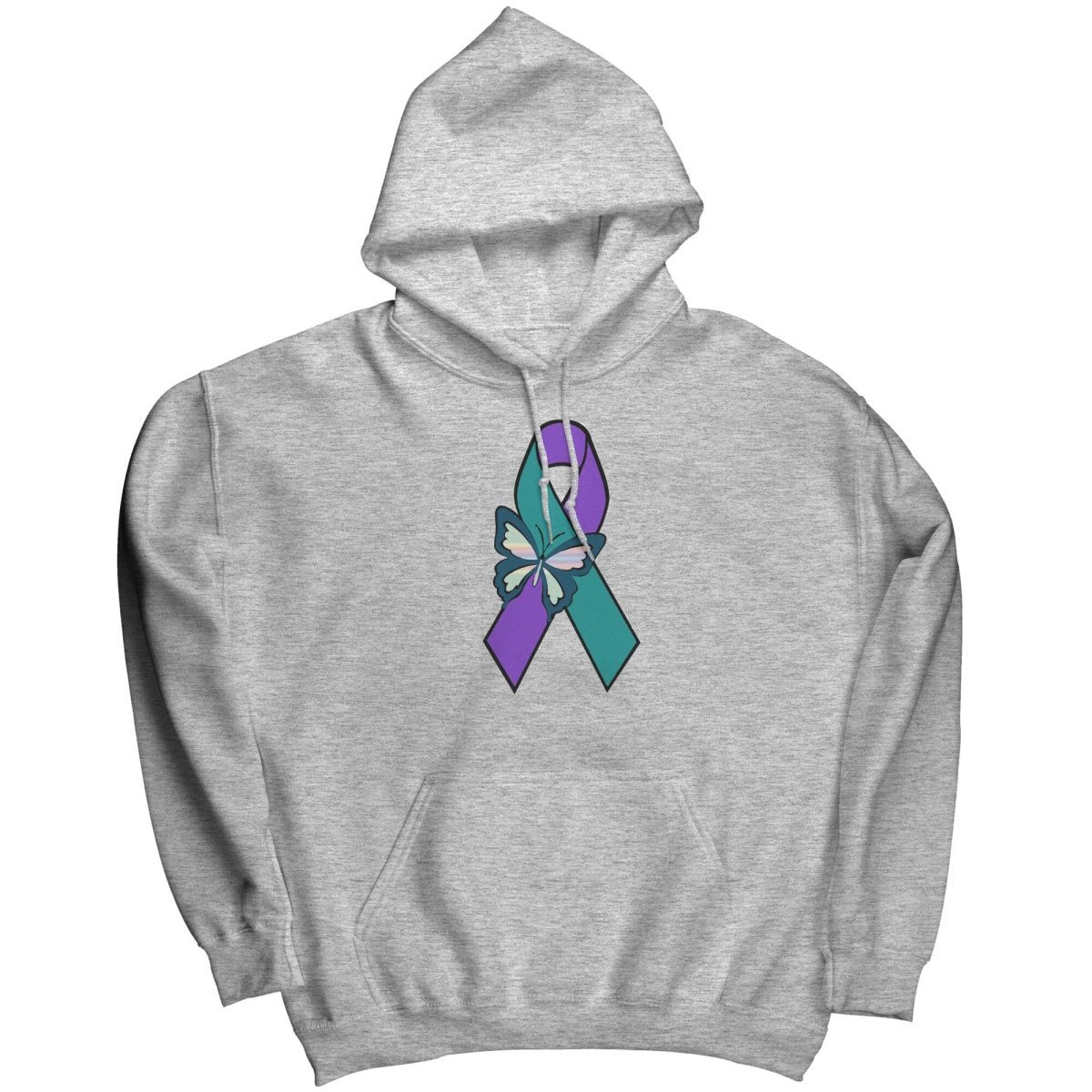 Suicide Awareness Butterfly Ribbon Hoodie - BluSparkle