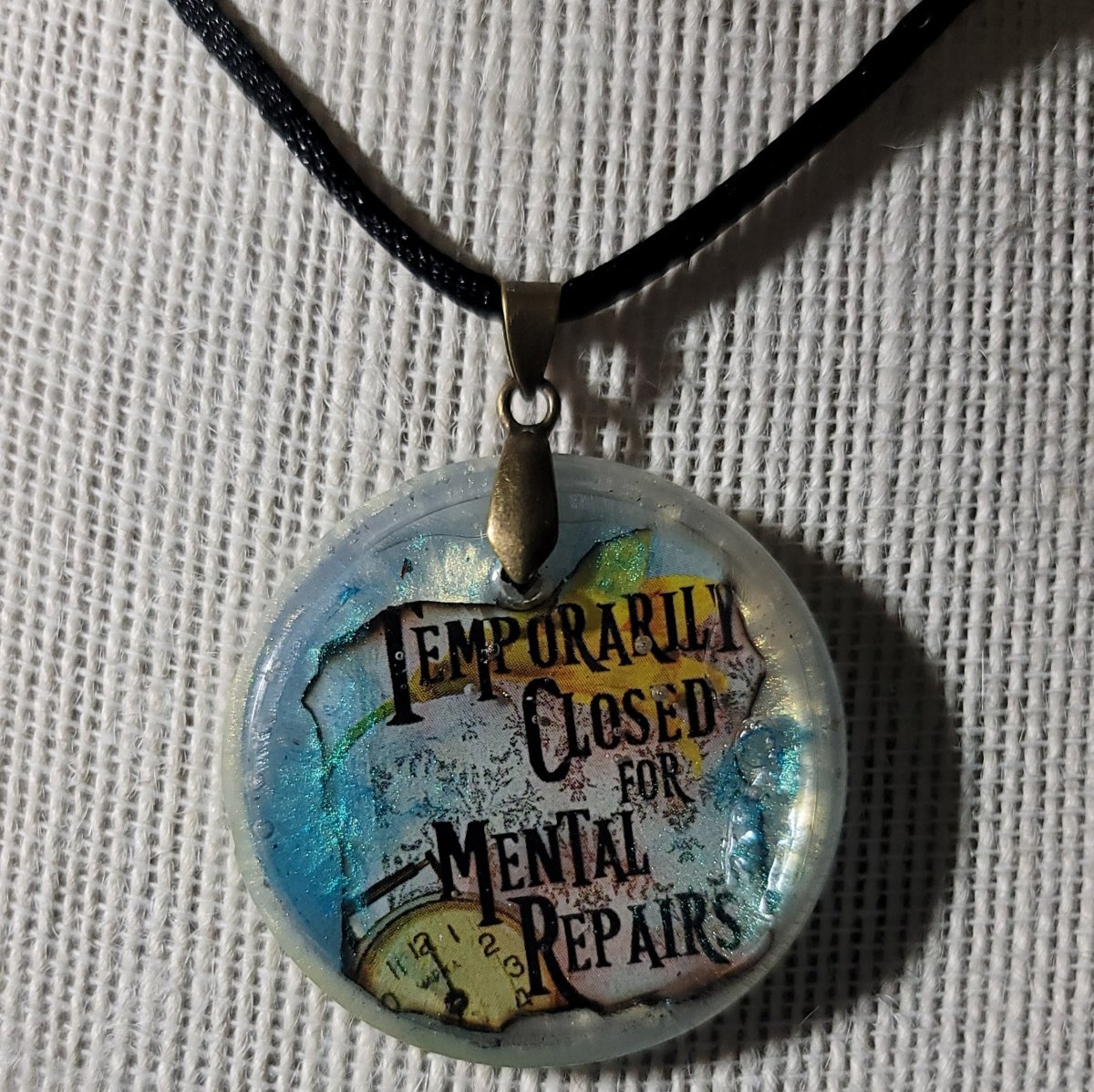 Temporarily Closed for Mental Repairs Pendant Charm - BluSparkle