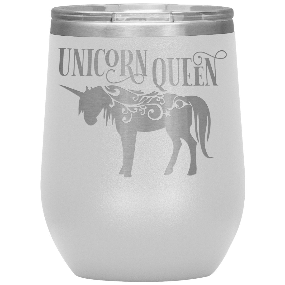 Unicorn Queen 12oz Wine Insulated Tumbler - BluSparkle