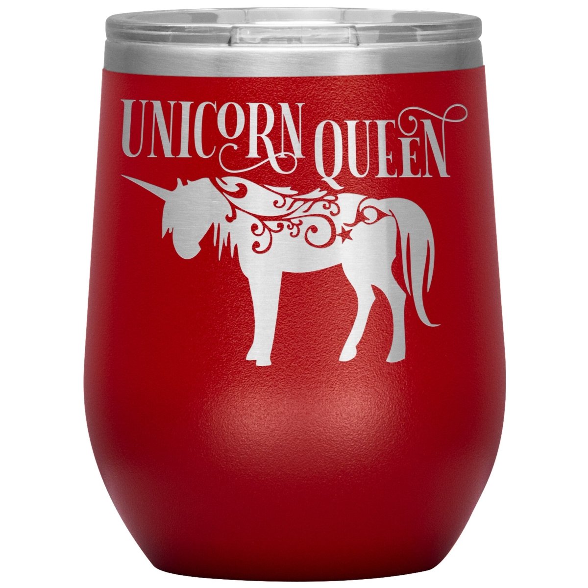 Unicorn Queen 12oz Wine Insulated Tumbler - BluSparkle