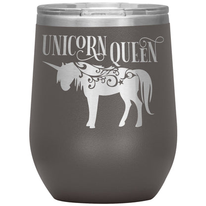 Unicorn Queen 12oz Wine Insulated Tumbler - BluSparkle