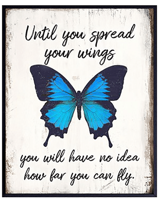 Until You Spread Your Wings You Will Have No Idea How Far You Can Fly - Wise Expression Magnet - BluSparkle