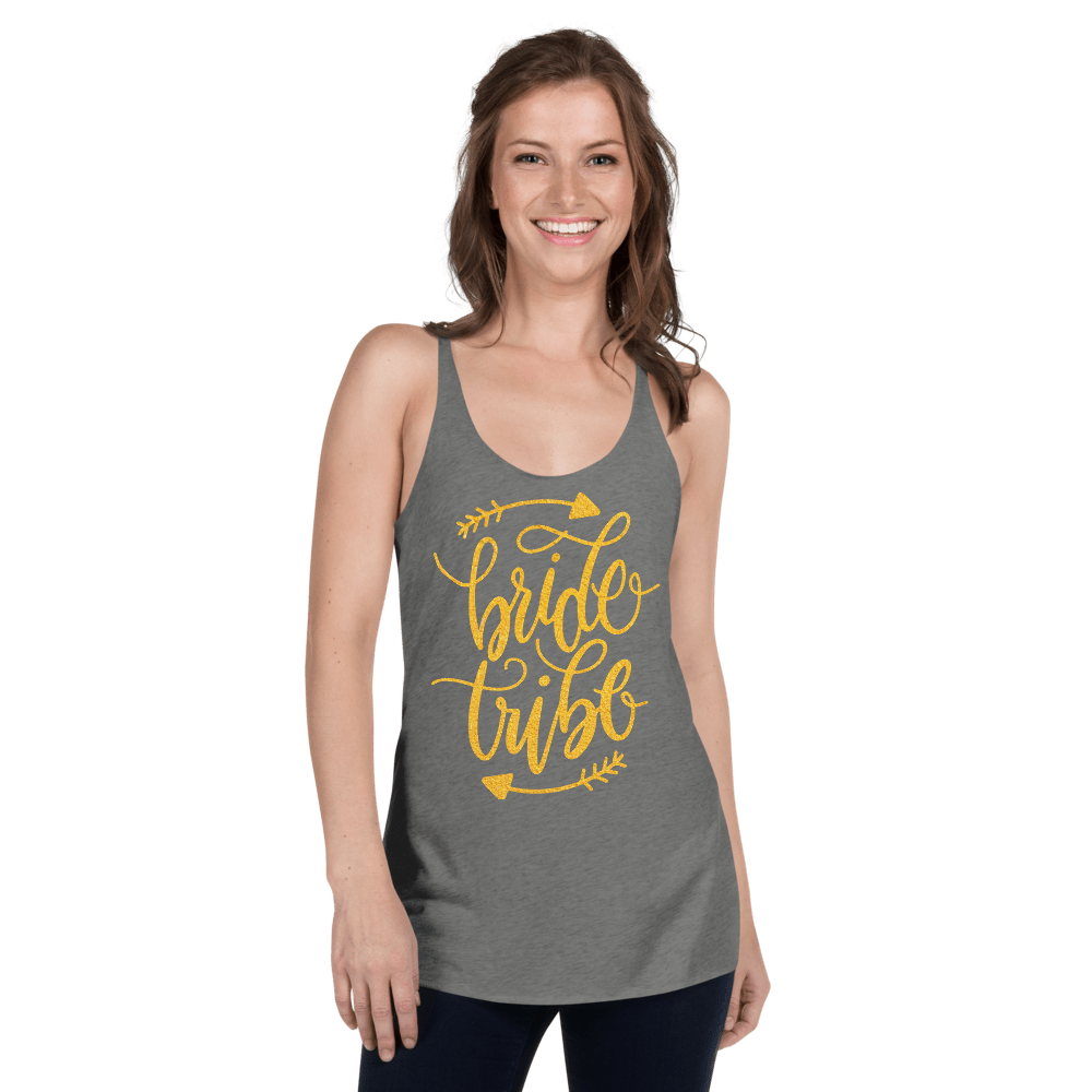 Wedding Bachelorette Party Bride Tribe Racerback Tank - BluSparkle