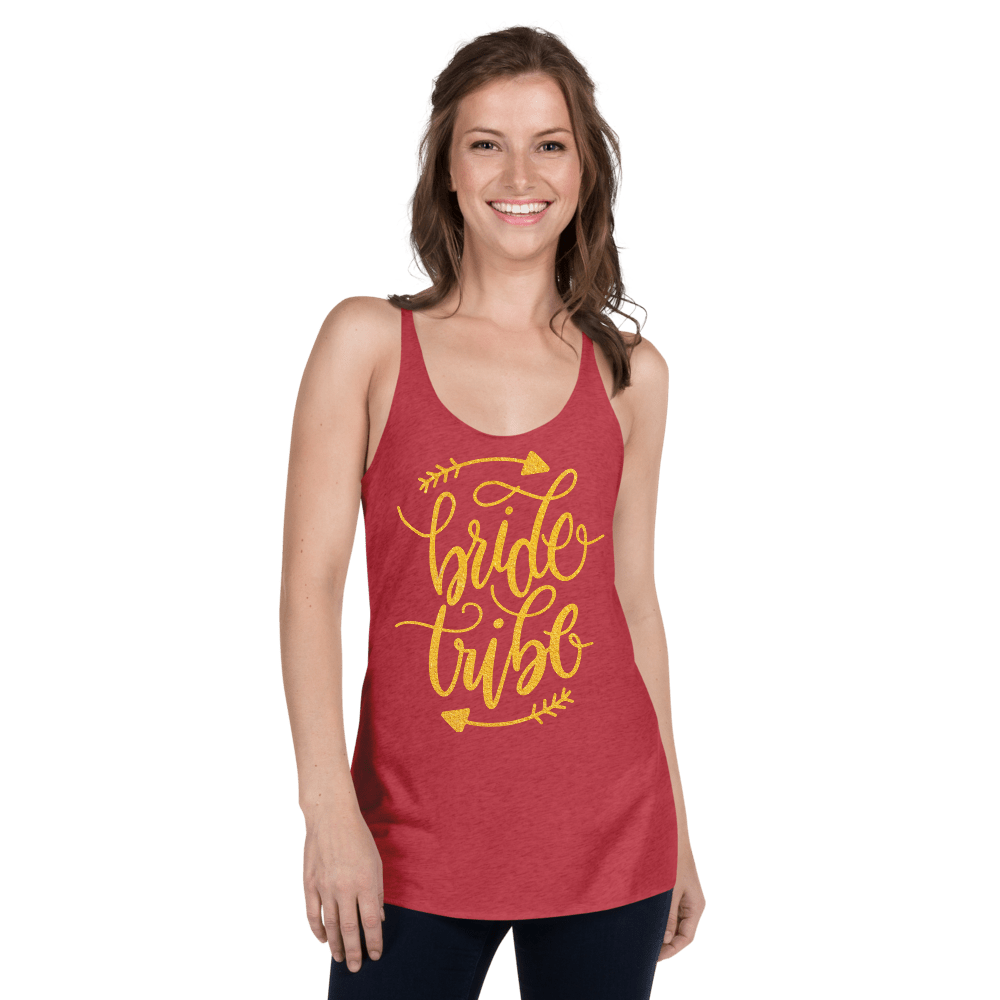 Wedding Bachelorette Party Bride Tribe Racerback Tank - BluSparkle