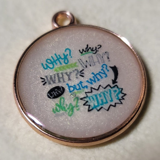 Why Why Why Why Pendant Charm - BluSparkle