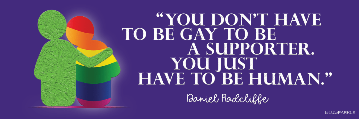 You Don't Have To Be Gay To Be A Supporter. You just have to be human Bumper Sticker - BluSparkle