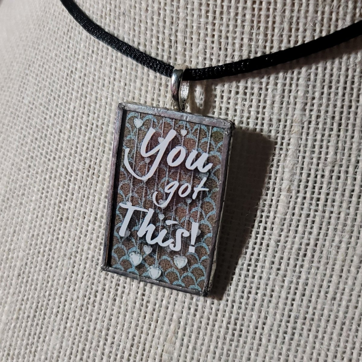 You Got This Handmade Stained - Glass Pendant - BluSparkle