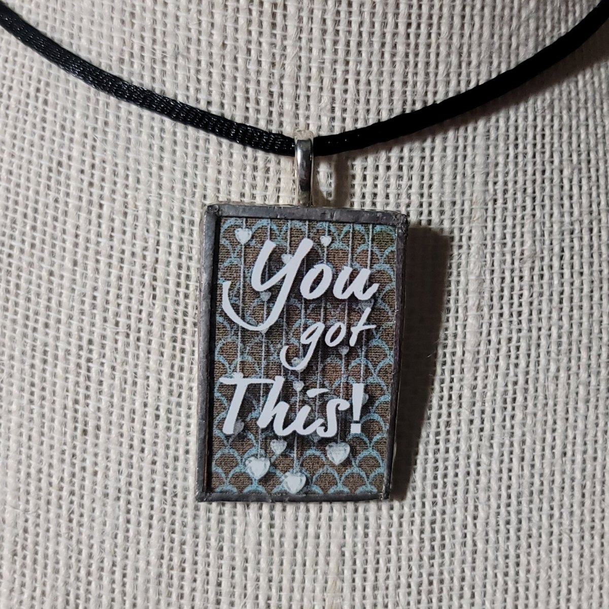 You Got This Handmade Stained - Glass Pendant - BluSparkle