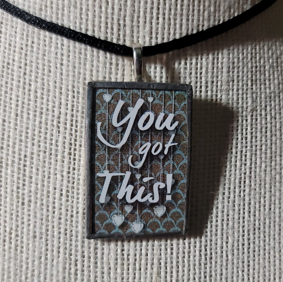 You Got This Handmade Stained - Glass Pendant - BluSparkle