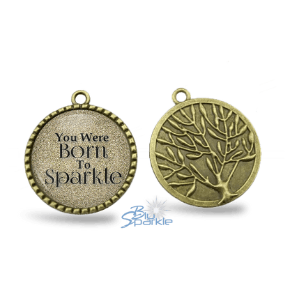 You Were Born To Sparkle - Round Pendants - BluSparkle